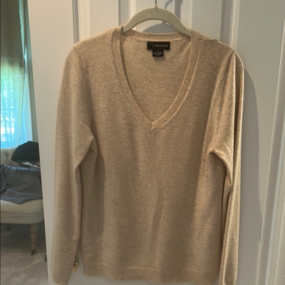 Tan V-Neck Sweater